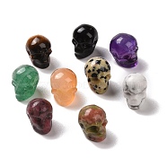 Natural & Synthetic Mixed Gemstone Beads, Halloween Skull, 11~11.5x8.5~9x11~11.5mm, Hole: 0.9~1mm(G-C038-01)