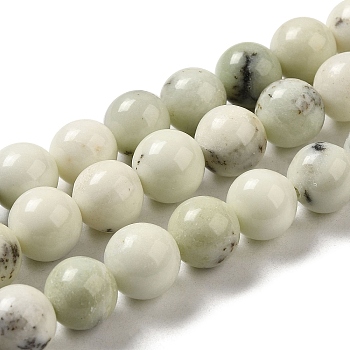 Natural Dendritic Jasper Beads Strands, Round, 10mm, Hole: 1.5mm, about 40pcs/strand, 15.51''(39.4cm)