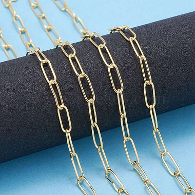 Soldered Brass Paperclip Chains(CHC-D025-03G)-6