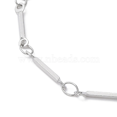 304 Stainless Steel Bar Link Chain Necklaces(NJEW-K249-15P)-2