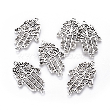 Antique Silver Palm Alloy Links