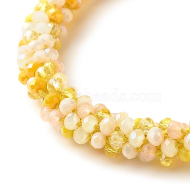 Bling Glass Beads Braided Stretch Bracelet(BJEW-JB07423-04)-3