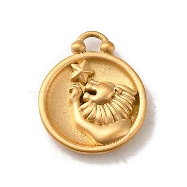 Matte Gold Color Leo 304 Stainless Steel Pendants