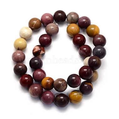 Natural Mookaite Round Beads Strands(G-O047-12-8mm)-3