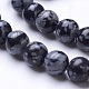 Natural Snowflake Obsidian Beads Strands(G-D855-11-6mm)-3