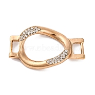 Alloy Crystal Rhinestone Teardrop Connector Links Charms, Lead Free & Nickel Free & Cadmium Free, Golden, 48.5x30x5mm, Hole: 5x9mm(FIND-M042-01G-NR)