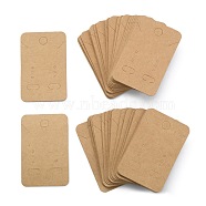 Blank Kraft Paper Necklace Earring Stud Display Cards, Rectangle, BurlyWood, 7x4.5x0.036cm(CDIS-TAC0010-01)