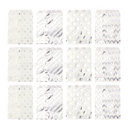 100Pcs 4 Patterns Eco-Friendly Kraft Paper Bags, No Handles, for Food Storage Bags, Gift Bags, Shopping Bags, with Diagonal Stripe/Star/Polka Dot/Wave Pattern, 18x13x0.01cm, 25pcs/pattern(CARB-LS0001-02D)