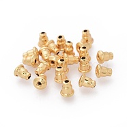 304 Stainless Steel Ear Nuts, Earring Backs, Golden, 6x5mm, Hole: 1.2mm, Fit For 0.6~0.7mm Pin(STAS-G205-11G)