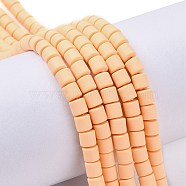 Handmade Polymer Clay Bead Strands, Column, Champagne Yellow, 6.5x6mm, Hole: 1.2mm, about 61pcs/strand, 15.75 inch(40cm)(X-CLAY-ZX006-01-136)