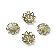 Ion Plating(IP) 304 Stainless Steel Flower Fancy Bead Caps, Multi-Petal, Antique Bronze, 10x9x4.5mm, Hole: 1mm(STAS-G085-16AB)