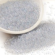 Luminous Transparent Glass Seed Round Beads, No Hole/Undrilled, Grade A, Light Grey, 2~2.5mm, about 10000pcs/bag(GLAA-F124-D08-A)