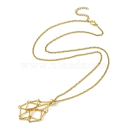 304 Stainless Steel Macrame Pouch Braided Gemstone Holder, Adjustable Pendant Necklace Making, with Curb Chains & Lobster Claw Clasp, Golden, 23-3/4 inch(60.5cm)(NJEW-JN04468-08)