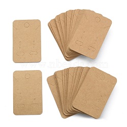 Blank Kraft Paper Necklace Earring Stud Display Cards, Rectangle, BurlyWood, 7x4.5x0.036cm(CDIS-TAC0010-01)