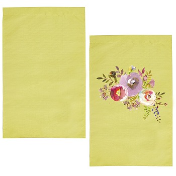 Polyester Garden Flag, for Home Garden Yard Office Decorations, Green Yellow, 45.1x30.2x0.03cm