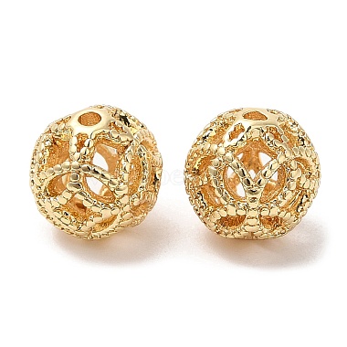 Real 14K Gold Plated Round Brass Beads