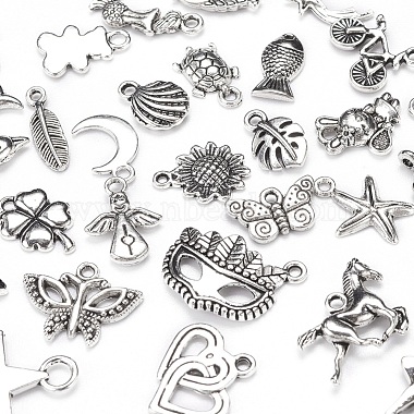 30 pièces 30 styles pendentifs en alliage de style tibétain(TIBEP-YW0001-29AS)-4