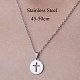 Non-Tarnish 201 Stainless Steel Cross Pendant Necklace(NJEW-OY001-12)-3