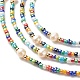 Многослойное женское ожерелье из натурального жемчуга и стеклянных бусин с веревочным узлом(NJEW-JN03908-02)-4
