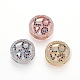 Brass Micro Pave Cubic Zirconia Slide Charms(ZIRC-F094-39-RS)-1