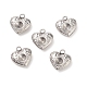 304 Stainless Steel Heart Charms Rhinestone Settings(STAS-E083-13P)-3