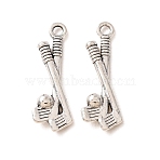 Tibetan Style Alloy Pendants, Golf Club Charms, Antique Silver, 23x8x2.5mm, Hole: 1.8mm, about 1538pcs/1000g(AL-CBA5212-22AS)