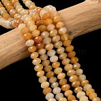 Natural Topaz Jade Bead Strands, Faceted, Rondelle, 5.5~6.5x4.5mm, Hole: 1mm, about 91~94pcs/strand, 15.35''(39cm)~15.43''(39.2cm)(G-D344-A36-01)
