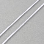 Round Braided Nylon Thead, Chinese Knotting Cord, White, 0.5mm(OCOR-WH0086-82B-02)