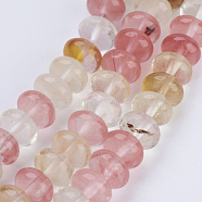 Tigerskin Glass Beads Strands, Rondelle, 8x5~5.5mm, Hole: 0.8mm, about 70pcs/strand, 14.8 inch(37.5cm)(G-P354-17-8x5mm)