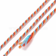 Cotton Cord, Braided Rope, with Paper Reel, for Wall Hanging, Crafts, Gift Wrapping, Colorful, 1mm, about 32.81 Yards(30m)/Roll(OCOR-E027-01A-23)