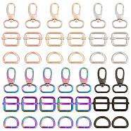 DIY Keychain Making Kit, Including Zinc Alloy Handbag Purse Belt Clasp Clip, Iron D Rings & Adjuster Slides Buckles & Buckles, Mixed Color, 39Pcs/set(FIND-CP0001-36)