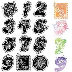 Custom PVC Plastic Clear Stamps, for DIY Scrapbooking, Photo Album Decorative, Cards Making, Stamp Sheets, Film Frame, Number, 160x110x3mm(DIY-WH0439-0330)