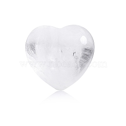 Natural Quartz Crystal Healing Stones, Heart Love Stones, Pocket Palm Stones for Reiki Ealancing, Heart, 15x15x10mm(PW-WG39375-04)