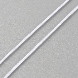 Round Braided Nylon Thead, Chinese Knotting Cord, White, 0.5mm(OCOR-WH0086-82B-02)