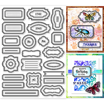 Custom PVC Plastic Stamps, for DIY Scrapbooking, Photo Album Decorative, Cards Making, Stamp Sheets, Film Frame, Mixed Shapes, 29.7x21cm