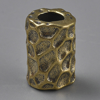 Brass Beads, Tube, Raw(Unplated), 15x10mm, Hole: 5.5mm