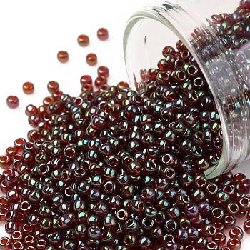 TOHO Round Seed Beads, Japanese Seed Beads, (330) Gold Luster Rust, 11/0, 2.2mm, Hole: 0.8mm, about 1110pcs/10g