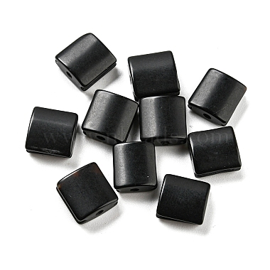 Square Obsidian Beads