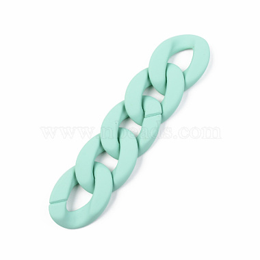 Opaque Spray Painted Acrylic Linking Rings(OACR-T024-01-I09)-3