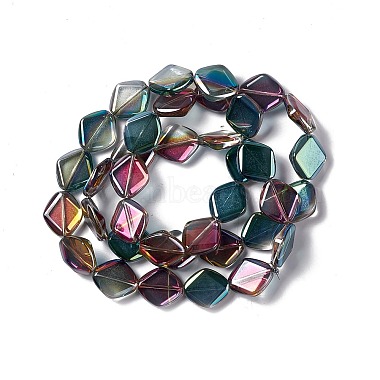 Chapelets de perles en verre galvanoplastique(EGLA-L032-HR01)-2