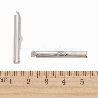 Iron Slide On End Clasp Tubes(IFIN-R212-3.0cm-P)-3