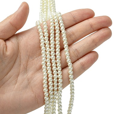 Eco-Friendly Dyed Glass Pearl Round Beads Strands(HY-A002-4mm-RB011)-4