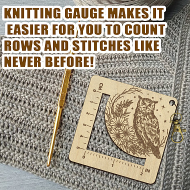 Wooden Square Frame Crochet Ruler(DIY-WH0536-007)-4