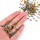 Opaque Colours Two Tone Seed Glass Bugle Beads(SEED-T006-02A-06)-5