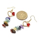 2 Pair 2 Color Natural Mixed Gemstone Chips Dangle Earrings(EJEW-JE05344)-3