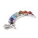 Chakra Jewelry Alloy Bezel Gemstone Big Pendants(G-M039-02)-2
