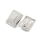 Non-Tarnish Rectangle 304 Stainless Steel Ear Studs(EJEW-L290-012P)-2