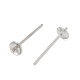 Brass Stud Earring Findings(KK-A300-29A-P)-2
