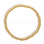 Summer 304 Stainless Steel Round Bead Stretch Bracelets, Gold, Inner Diameter: 6.89 inch(17.5cm)(AF7427-2)
