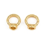 Brass Wire Guardians, Ring, Rack Plating, Long-Lasting Plated, Lead Free & Cadmium Free, Real 18K Gold Plated, 8x7x4mm, Hole: 12mm(KK-CBA78C7-05G)